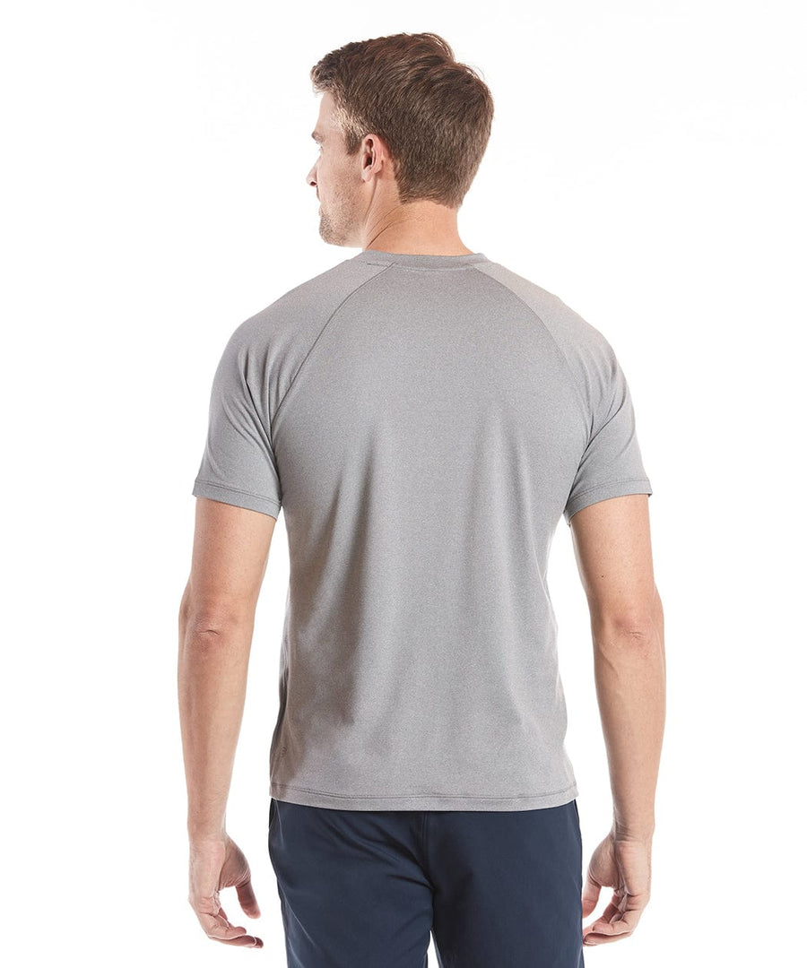 Elevate Mock Neck Polo | Men's Heather Steel