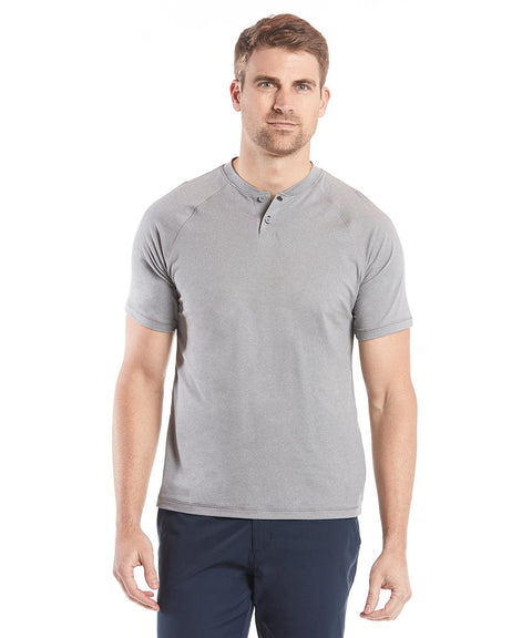 Public Rec Polos Elevate Mock Neck Polo | Men's Heather Steel Heather Steel / S