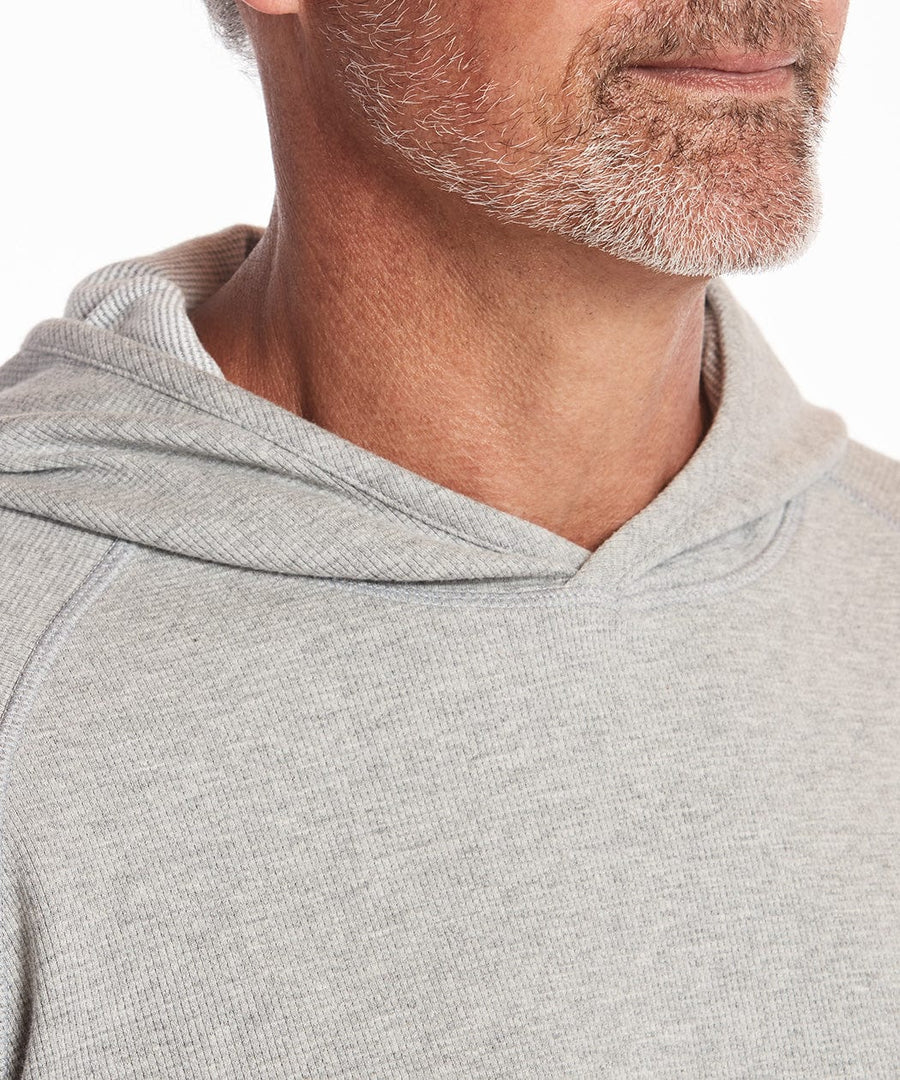 Waffle-Knit Hoodie | Men's Heather Silver Spoon