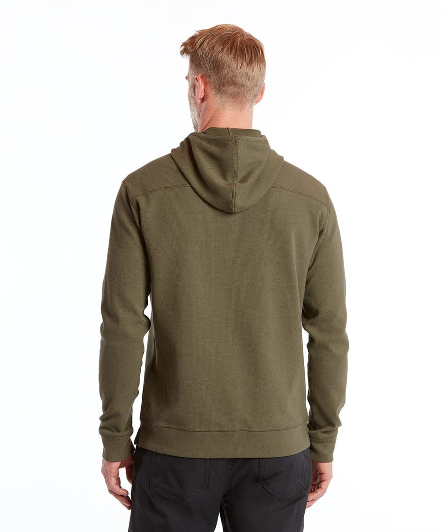 Waffle-Knit Hoodie | Men's Olive