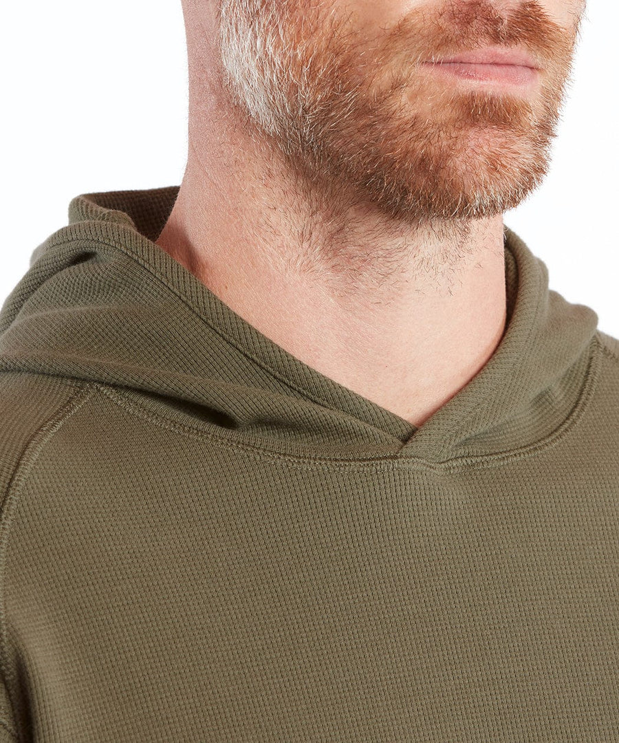 Waffle-Knit Hoodie | Men's Olive