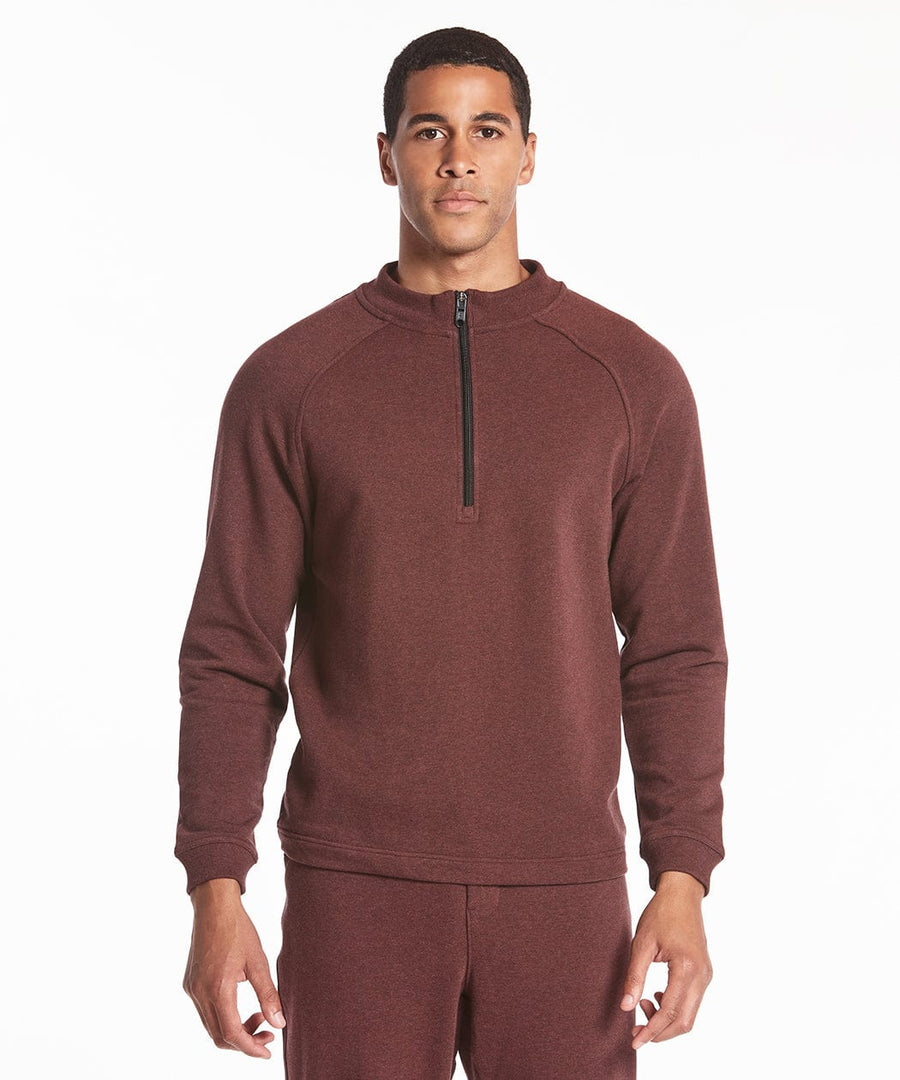 Weekend Half Zip | Men's Heather Maroon