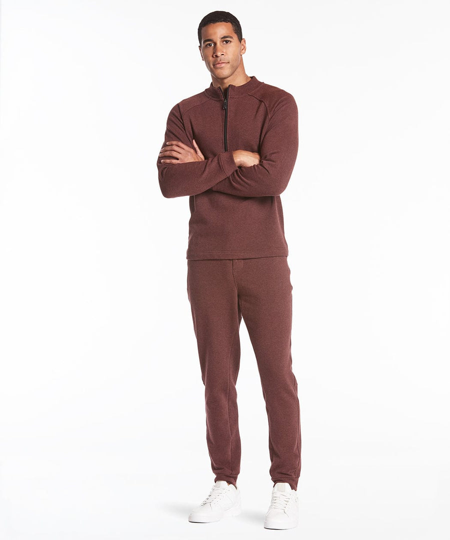 Weekend Half Zip | Men's Heather Maroon