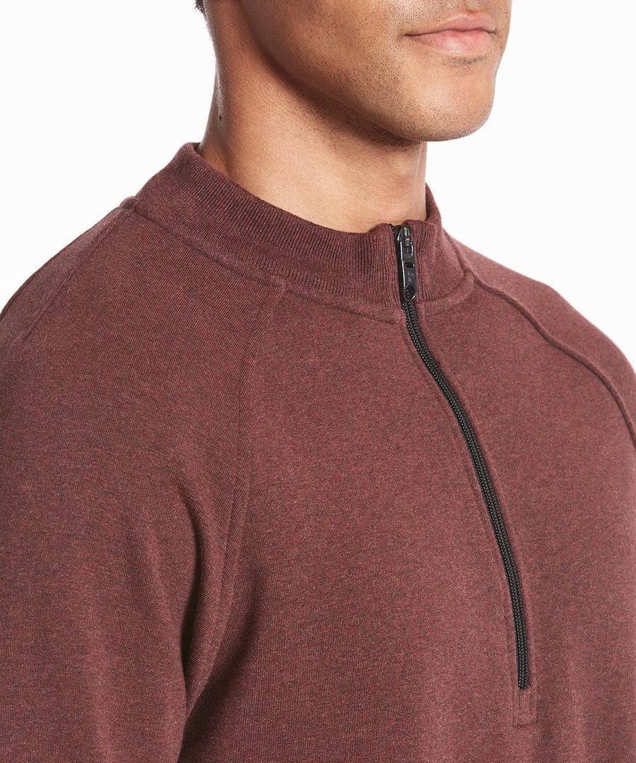 Weekend Half Zip | Men's Heather Maroon