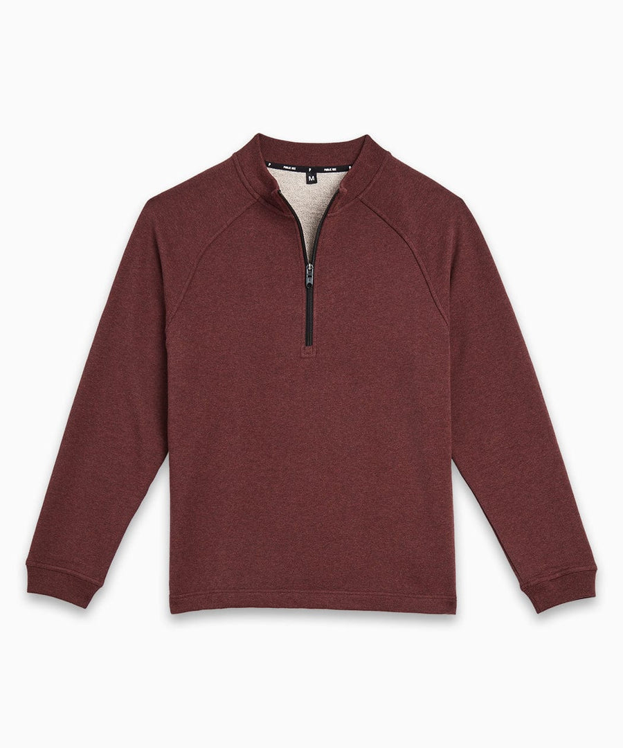 Weekend Half Zip | Men's Heather Maroon