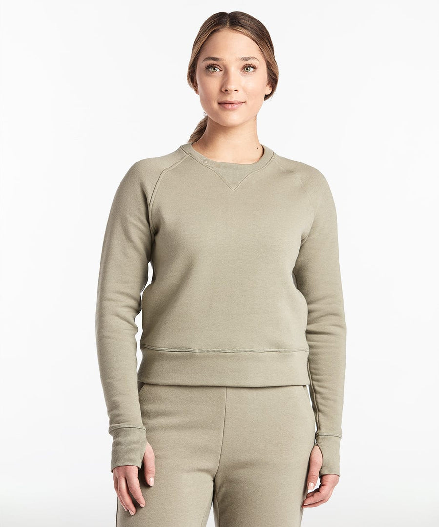 Luxe Fleece Crew | Women's Sage