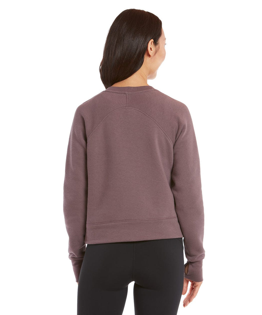 Luxe Fleece Crew | Women's Smokey Plum