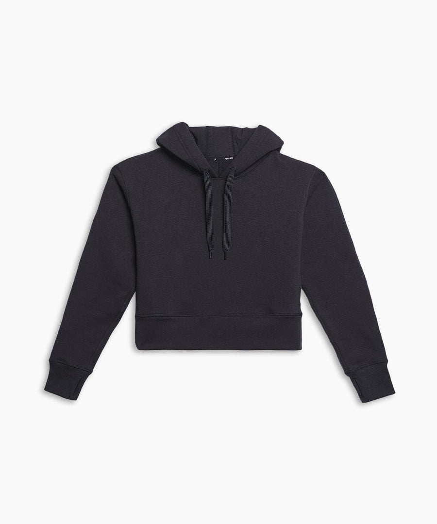 Luxe Fleece Cropped Hoodie | Women's Black