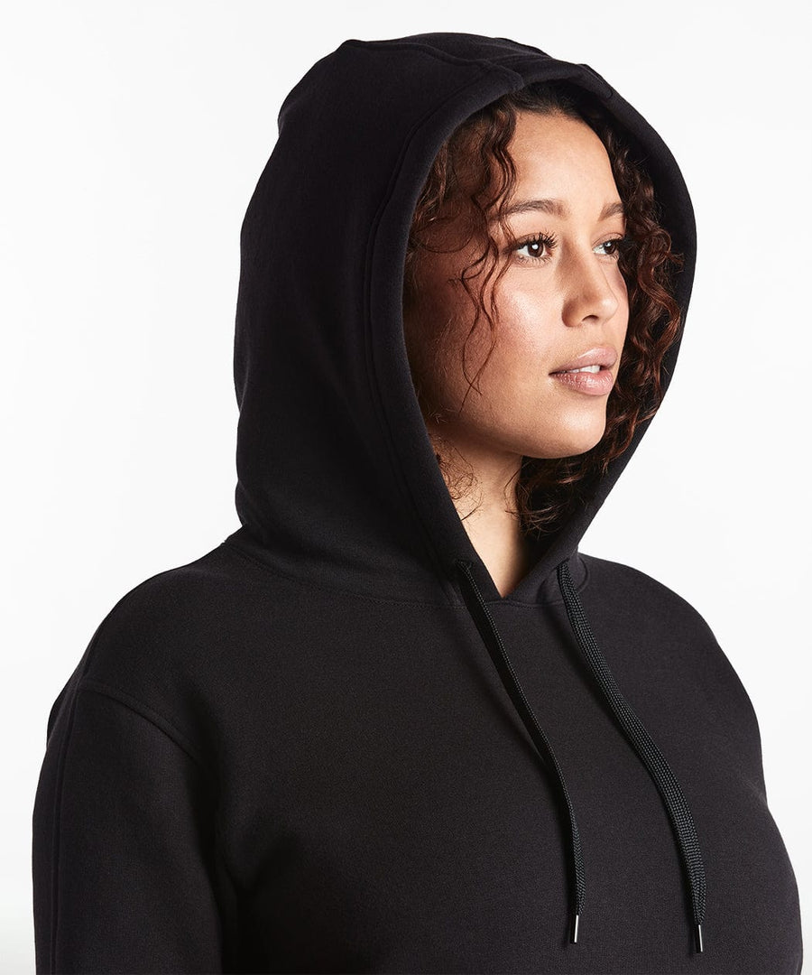 Luxe Fleece Cropped Hoodie | Women's Black