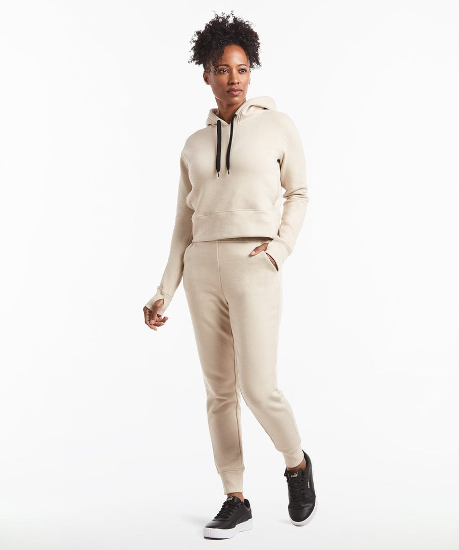 Luxe Fleece Cropped Hoodie | Women's Ivory