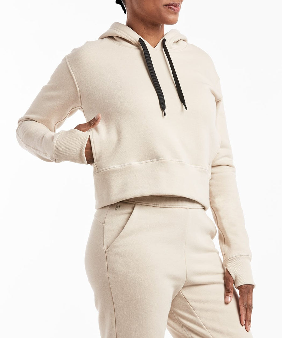 Luxe Fleece Cropped Hoodie | Women's Ivory