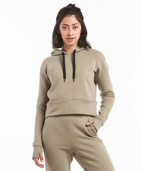 Public Rec Women's Sweatshirts Luxe Fleece Cropped Hoodie | Women's Sage Sage / XS