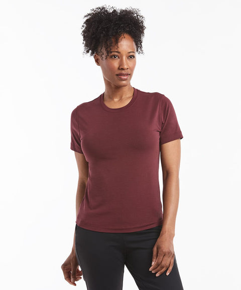 Public Rec Women's T-Shirts Essential Tee | Women's Burgundy Burgundy / XS